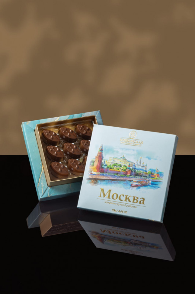  Пушкинская фабрика Конфеты Миндаль (Москва), 115г(голубая коробка) в Одинцово